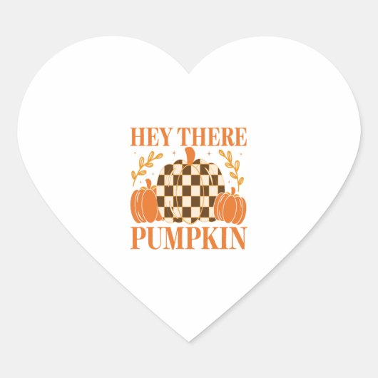 Hey Daar Pumpkin Hart Sticker (Voorkant)