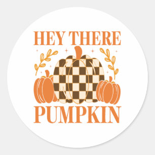 Hey Daar Pumpkin Ronde Sticker