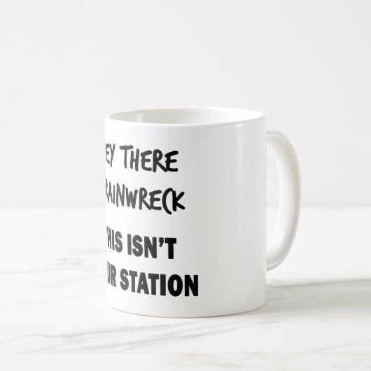Hey Daar Trainwreck Koffiemok (Voorkant rechts)