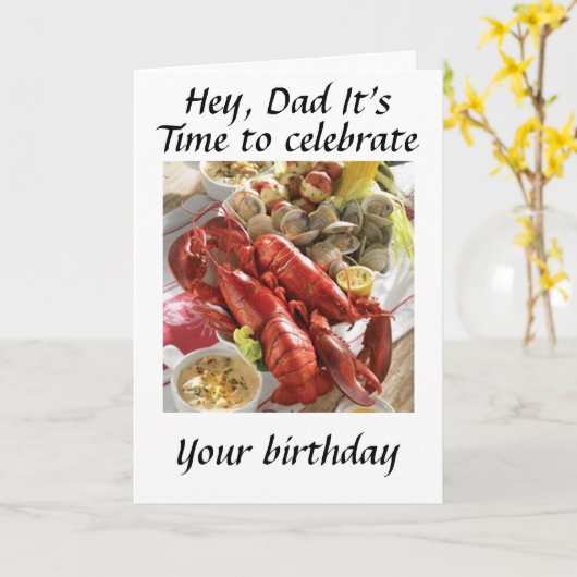 HEY DAD HIER IS EEN LATERE BOLIE BIRTHDAAG WIST KAART (Gele Bloem)