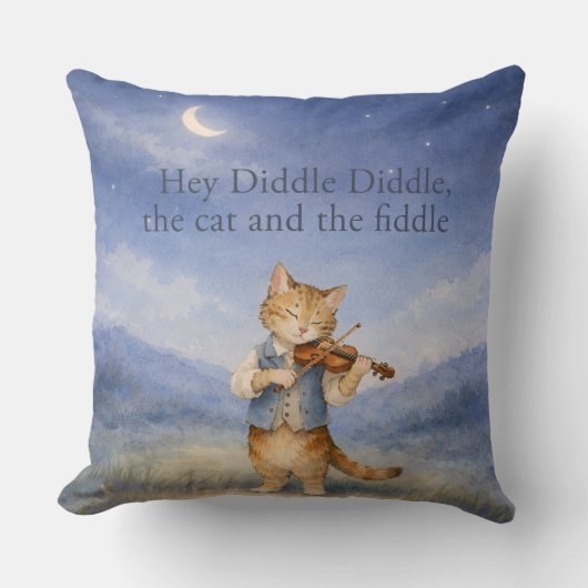 Hey Diddle Diddle Kat en Vedel Verhalenboek Slaapk Kussen (Voorkant)