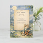 Hey Diddle Diddle Kat & Viool Baby Shower Kaart (Staand voorkant)