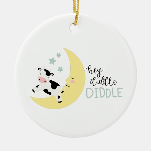 Hey Diddle Diddle Keramisch Ornament (Voorkant)