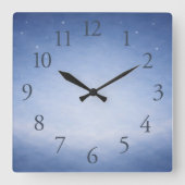 Hey Diddle Diddle Night Sky Nursery Wall Clock Vierkante Klok (Voorkant)