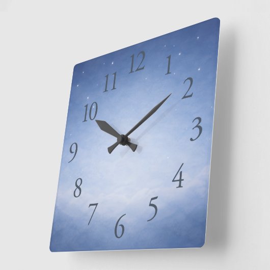 Hey Diddle Diddle Night Sky Nursery Wall Clock Vierkante Klok (Hoek)