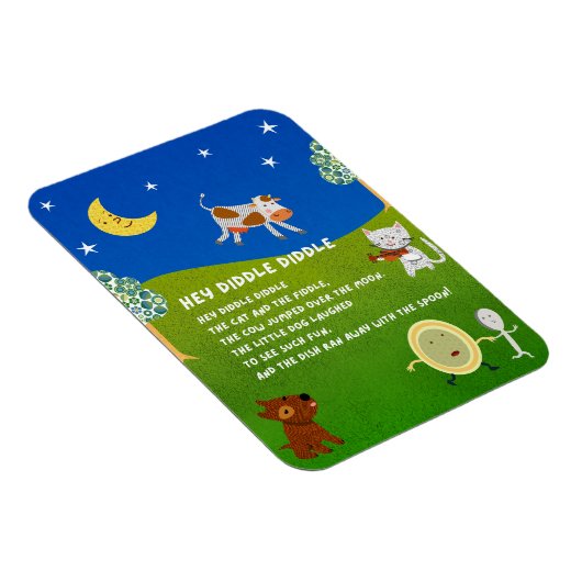 Hey Diddle Diddle Nursery Rhyme Magnet Magneet (Rechterzijde)
