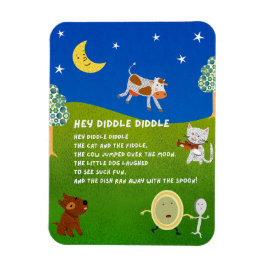 Hey Diddle Diddle Nursery Rhyme Magnet Magneet