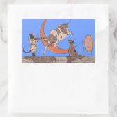 Hey Diddle Diddle Rechthoekige Sticker (Tas)