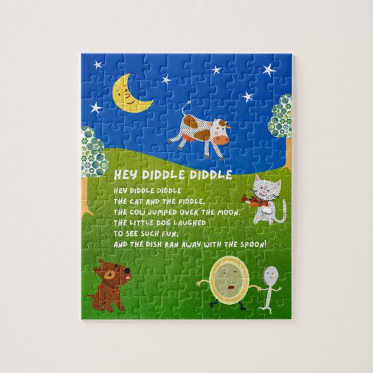 Hey Diddle Diddle Rijmpje Puzzel (Verticaal)