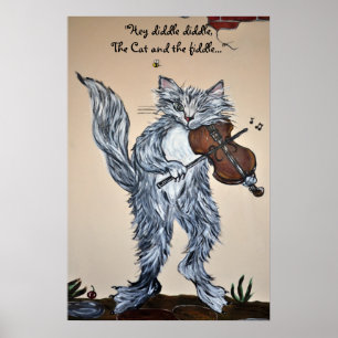 "Hey, Diddle Diddle, the Cat and the Fiddle" Poster