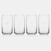 Hey Diddle Over de Maan Baby shower Blikvorm Glas (Achterkant)