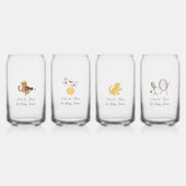 Hey Diddle Over de Maan Baby shower Blikvorm Glas (Voorkant)