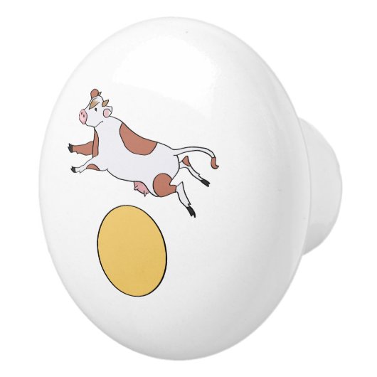 Hey Diddle Over de Maan Kwekerij Decor Keramische Knop (Rechts)