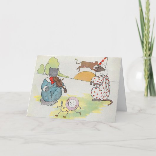 Hey Diddle The Cat en het vioolrijm Kaart (Voorkant)