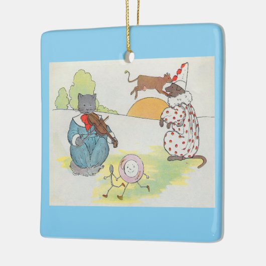 Hey Diddle The Cat en het vioolrijm Keramisch Ornament (Links)