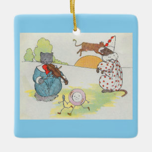 Hey Diddle The Cat en het vioolrijm Keramisch Ornament