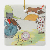 Hey Diddle The Cat en het vioolrijm Keramisch Ornament (Achterkant)