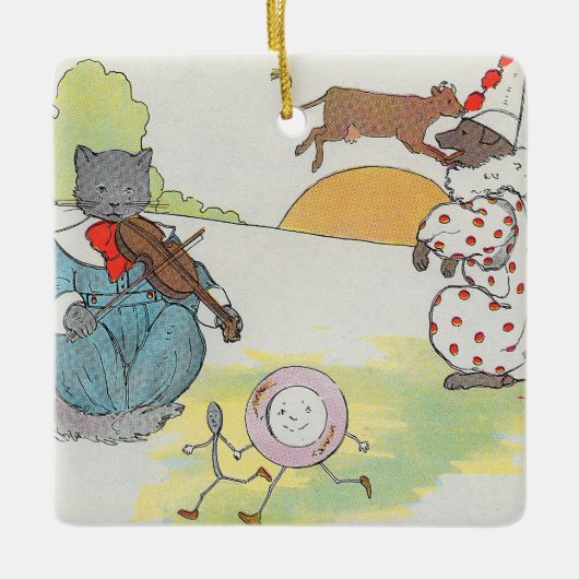 Hey Diddle The Cat en het vioolrijm Keramisch Ornament (Voorkant)