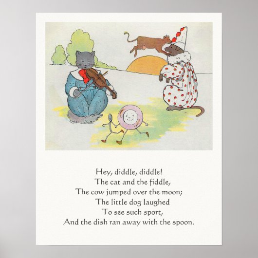 Hey Diddle The Cat en het vioolrijm Poster (Voorkant)