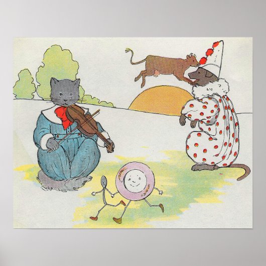 Hey Diddle The Cat en het vioolrijm Poster (Voorkant)