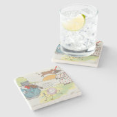 Hey Diddle The Cat en het vioolrijm Stenen Onderzetter (Zijkant)