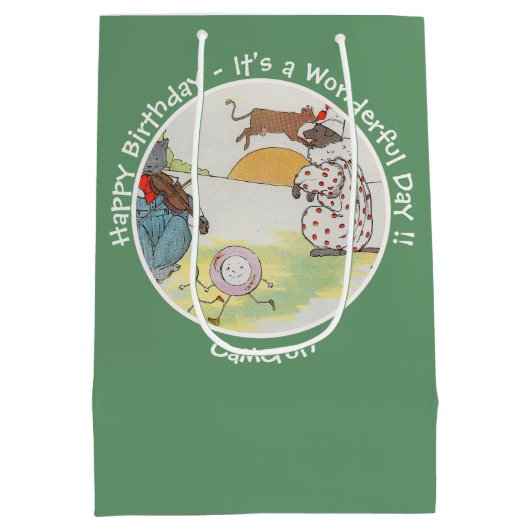 Hey Diddle verjaardagsfeestje Collectie Medium Cadeauzakje (Achterkant)