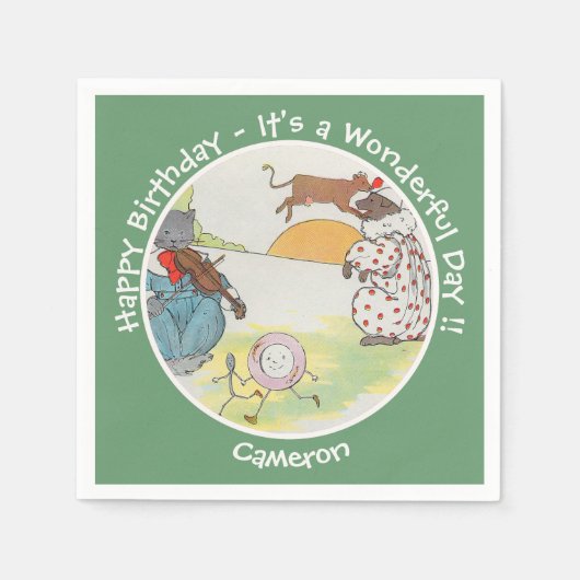 Hey Diddle verjaardagsfeestje Collectie Servet (Voorkant)