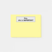 Hey, dit is BELANGRIJK (Geel) Post-it® Notes (Voorkant)