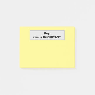 Hey, dit is BELANGRIJK (Geel) Post-it® Notes
