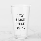 Hey Drink Meer water Glas (Voorkant)