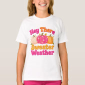 Hey Er Trui Weer Herfst Pompoen T-shirt (Voorkant)