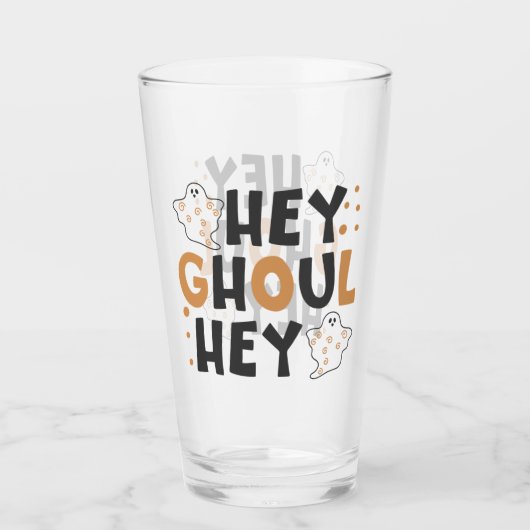 Hey Ghoul Hey Drink bril Glas (Voorkant)