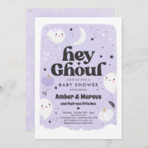 Hey Ghoul Paarse Meisje Ghost Baby shower