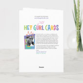 Hey Girl Hey - Verleng jezelf wat gratie Bedankkaart (Achterkant)