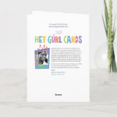 Hey Girl Hey - Ze noemden je bazig Bedankkaart (Achterkant)