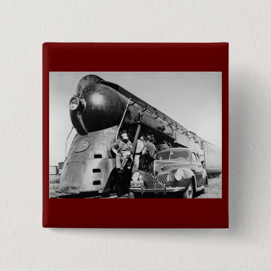 Hey Good Lookin  New York Central Railroad Vierkante Button 5,1 Cm (Voorkant)