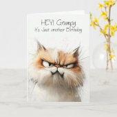 Hey Grumpy Het is gewoon weer een grappige verjaar Kaart (Gele Bloem)