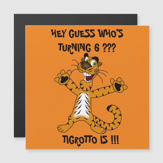 HEY GUESS DIE 6 MAGNETISCHE KAART OP KRACHT HEEFT MAGNETISCHE UITNODIGING (Voorkant / Achterkant)