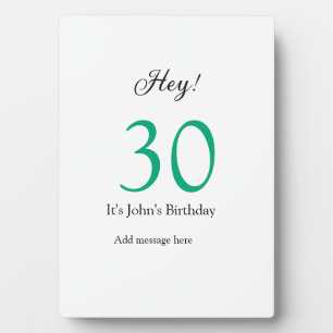 Hey het is 30e verjaardag groen zwart vet letter n fotoplaat