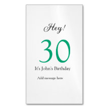 Hey het is 30ste verjaardag groen zwart vet letter
