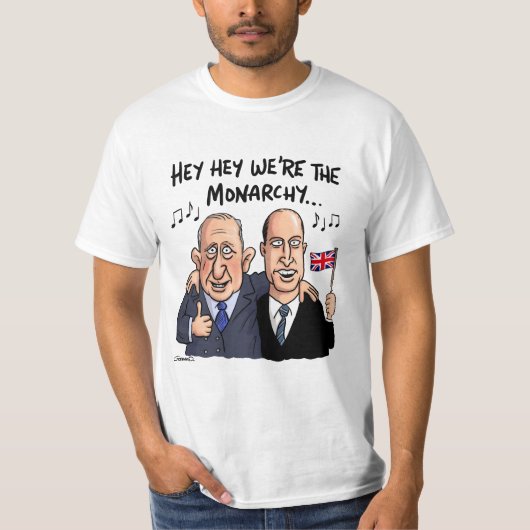 Hey, hey, we zijn de monarchie t-shirt (Voorkant)