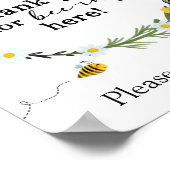 Hey Honey Bee Favor Bord Poster (Hoek)