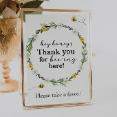 Hey Honey Bee Favor Sign Poster