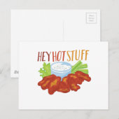 Hey Hot Stuff Briefkaart (Voorkant / Achterkant)