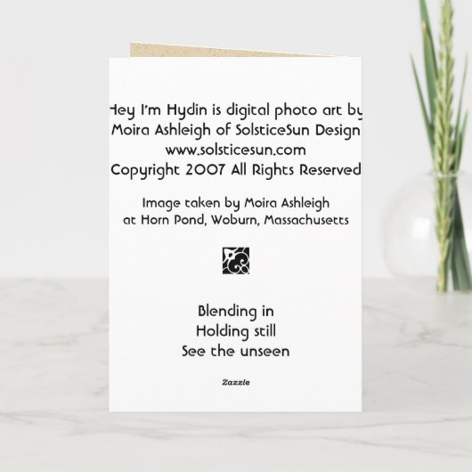 Hey I'm Hydin Kaart (Achterkant)