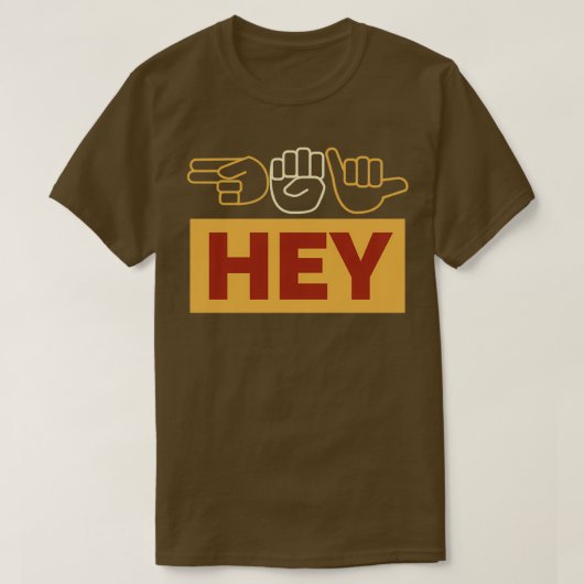 HEY IN SIGN-TAAL T-SHIRT (Design voorkant)