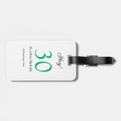 Hey it's 30th birthday green black bold letter nam bagagelabel (Achterkant horizontaal)