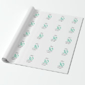 Hey it's 30th birthday green black bold letter nam cadeaupapier (Uitgerold)