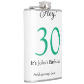 Hey it's 30th birthday green black bold letter nam heupfles (Rechts)