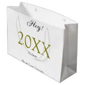 Hey it's new year add year gold black simple. Mini Groot Cadeauzakje (Achterkant Gekanteld)